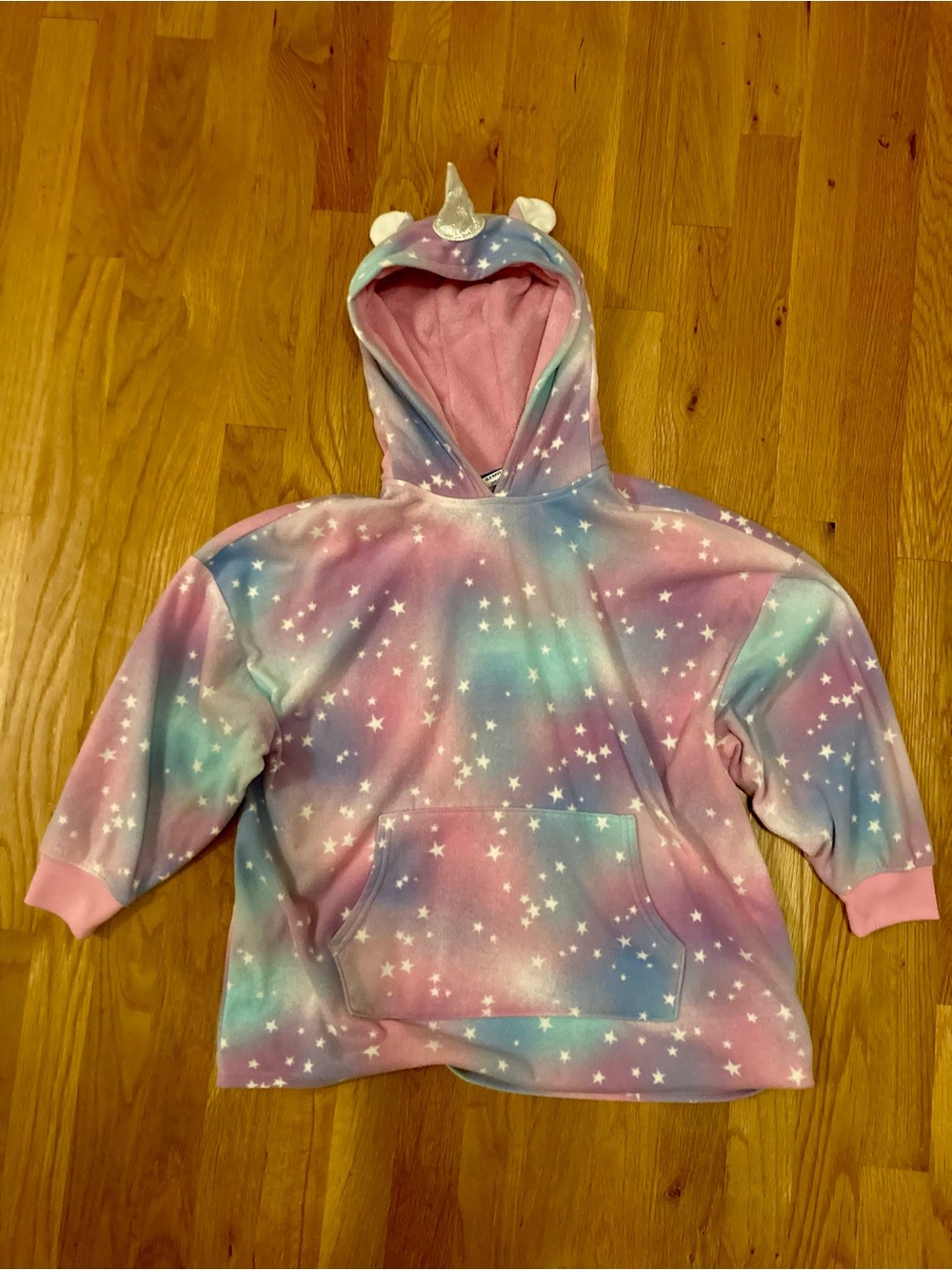 Girls Size 6/6 Rainbow Unicorn Star Hoodie